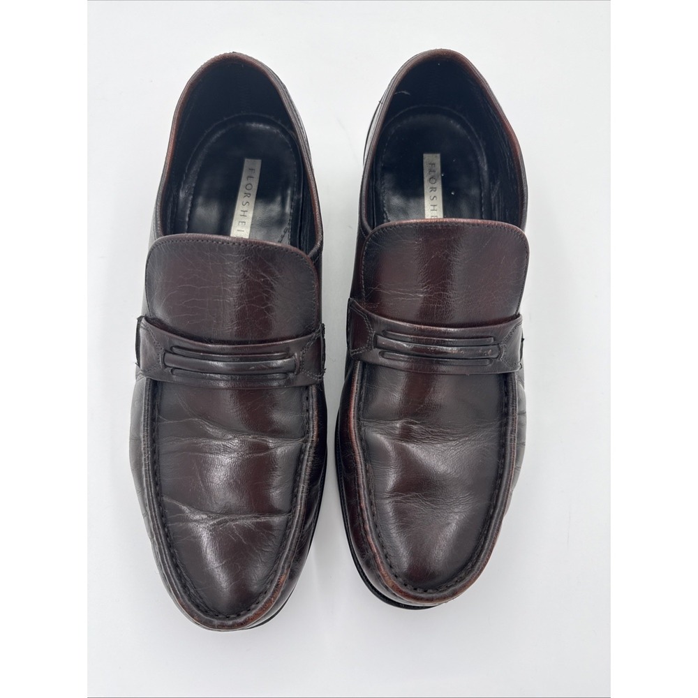 Florsheim Como Loafers Slip On Dress Shoes Black‎ Cherry Size 10 3E Extra Wide